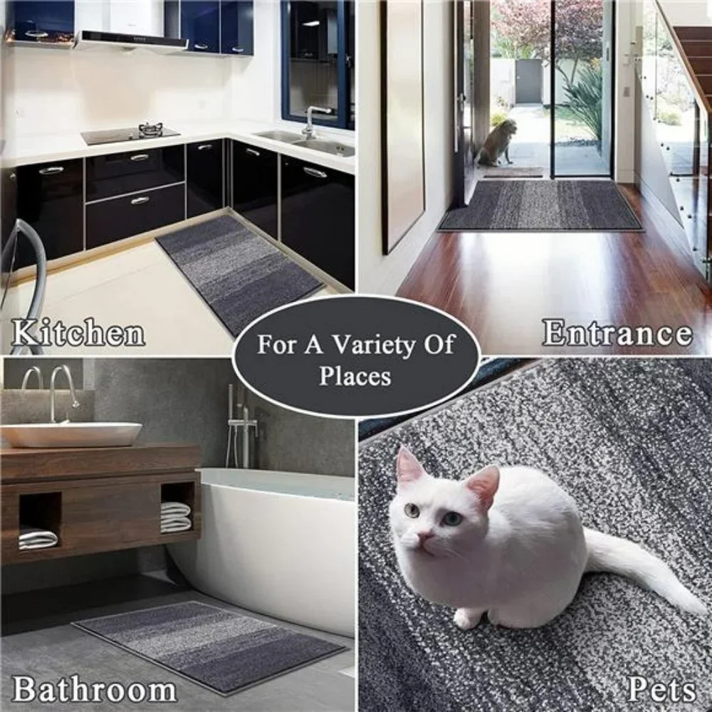 Indoor Doormat Entryway Door Rug, Non Slip Absorbent Mud Trapper Mats (32